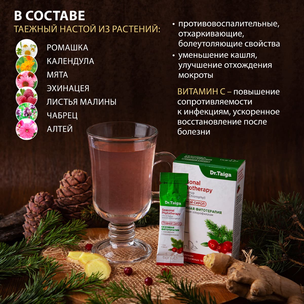 Грудной сироп «Сезонная фитотерапия» с хвойным хлорофиллом - view 3