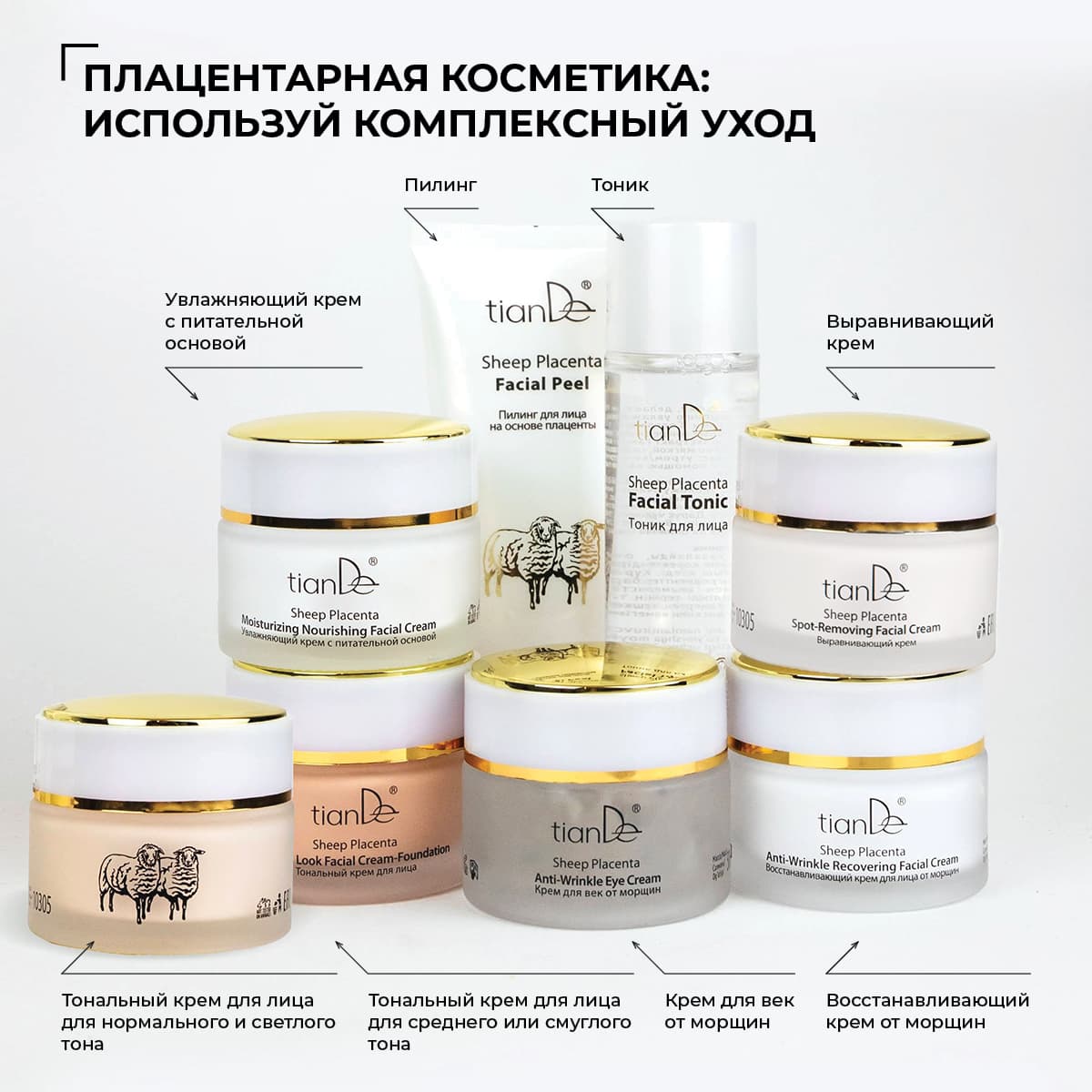 Восстанавливающий крем для лица от морщин Sheep Placenta - view 6